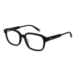 Fila Black Men Glasses Frame, full-rim square design, cellulose acetate, demo lenses, size 51-17-140, includes branded case.