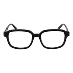 Fila Black Men Glasses Frame, square full-rim design in black cellulose acetate, demo lens, size 51-17-140.