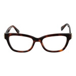 Longchamp Brown Women Glasses Frame with full-rim acetate design and 51-17-140 size, featuring a rectangle style in brown.