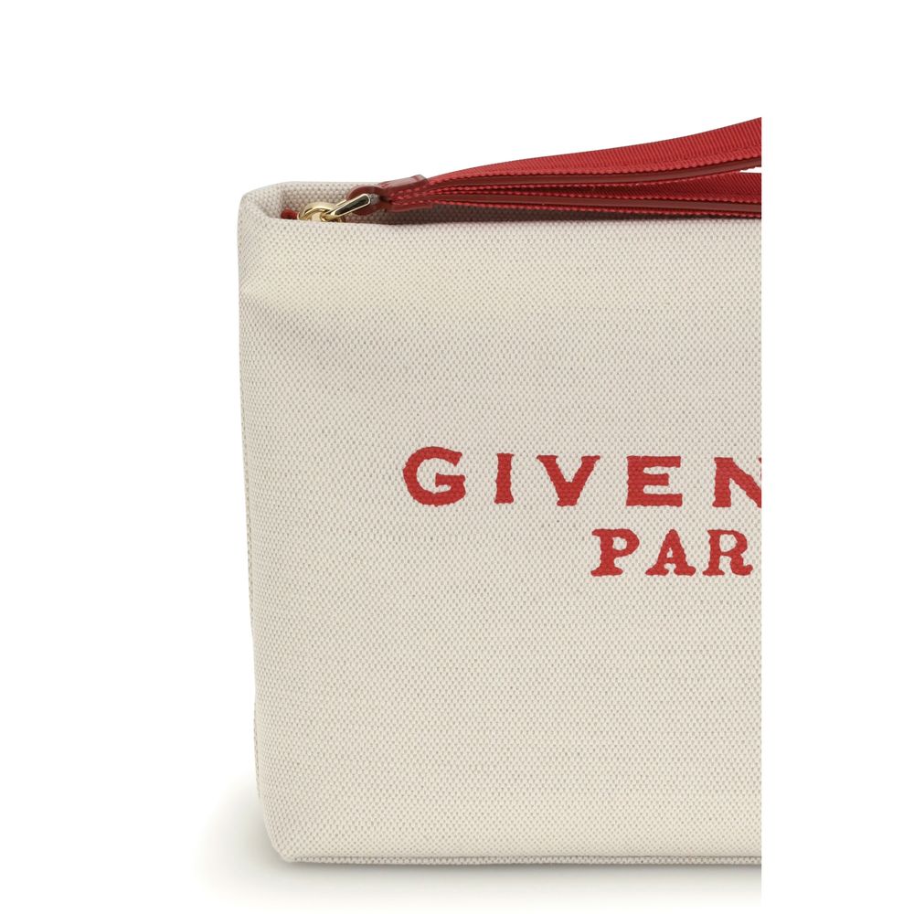 Front view with bag zipped and handles upright.