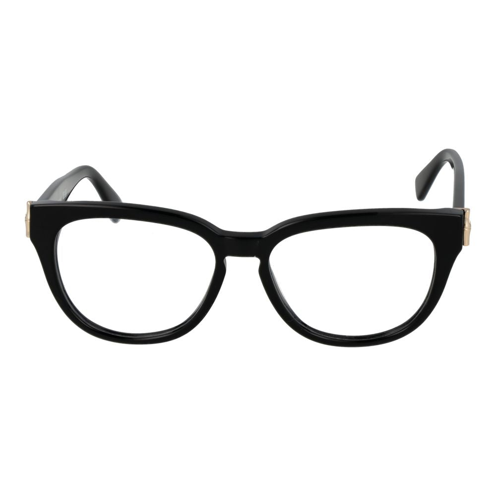 Longchamp Black Women Glasses Frame, full-rim acetate style with demo lenses, size 52-15-140, includes branded case.