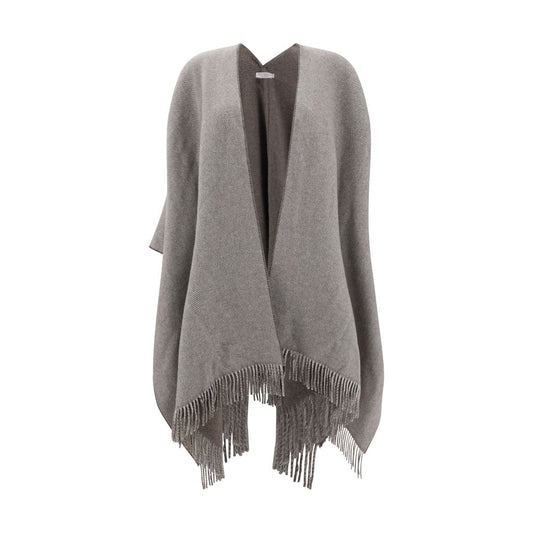 Brunello Cucinelli Brown Reversible Cashmere Poncho