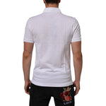 Dolce & Gabbana White Collared Short Sleeves Polo Men T-shirt