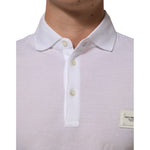 Dolce & Gabbana White Collared Short Sleeves Polo Men T-shirt