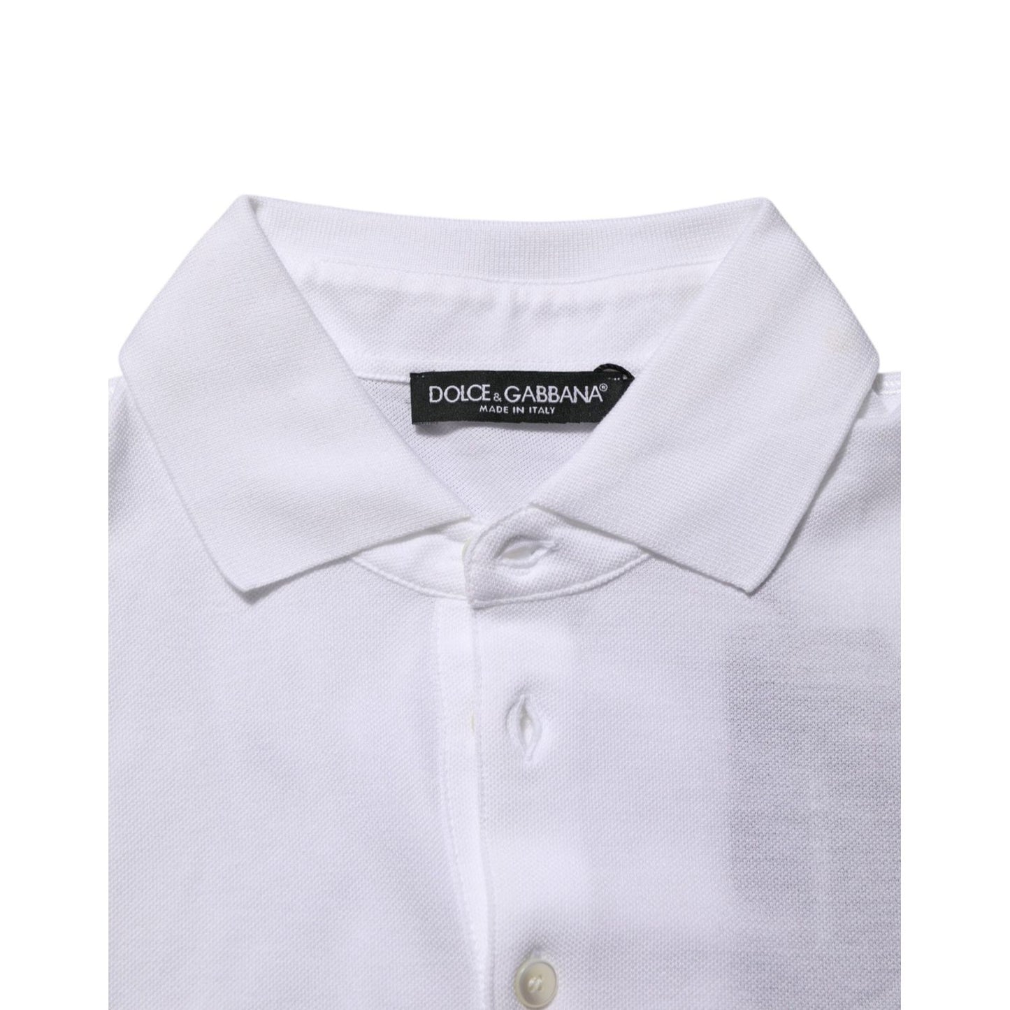 Dolce & Gabbana White Collared Short Sleeves Polo Men T-shirt