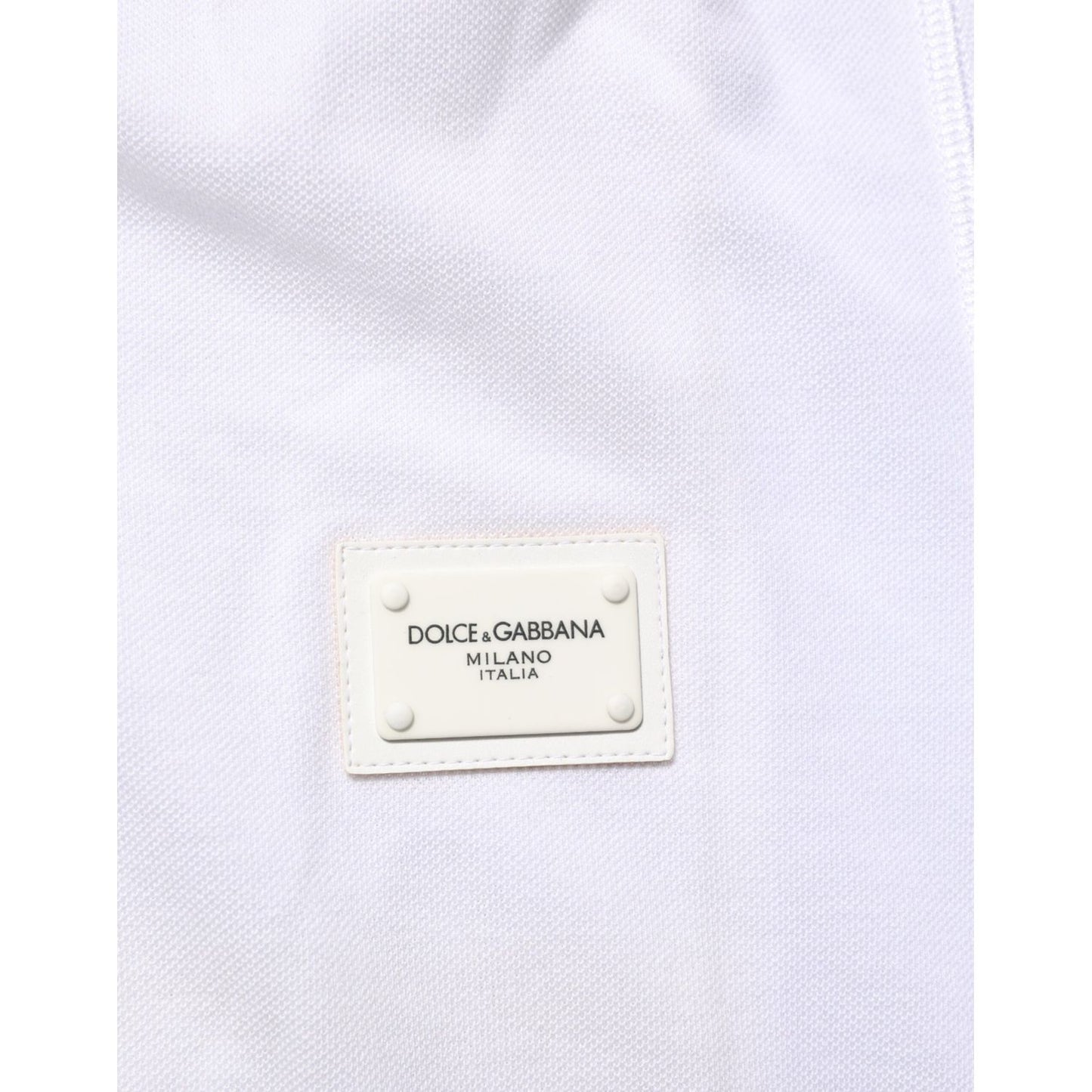 Dolce & Gabbana White Collared Short Sleeves Polo Men T-shirt
