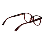 Longchamp Red Women Glasses Frame in acetate, full-rim butterfly style with demo lenses, 53-15-140 size, featuring spring hinge design.