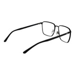 Fila Black Men Glasses Frame with full-rim square style, metal and plastic material, black color, size 56-17-140, demo lenses included.