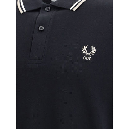 Comme Des Garçons Black Cotton Polo Shirt