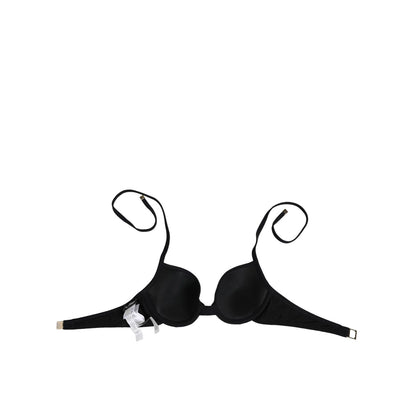Dolce & Gabbana Black Underwire Push Up Balconette Bra Underwear, sleek design, elegant comfort, made in Italy.