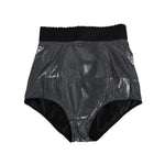 Dolce & Gabbana Gray Silk Stretch Slip Girdle Panty Underwear with logo details, made of silk and stretch fabric, made in Italy.