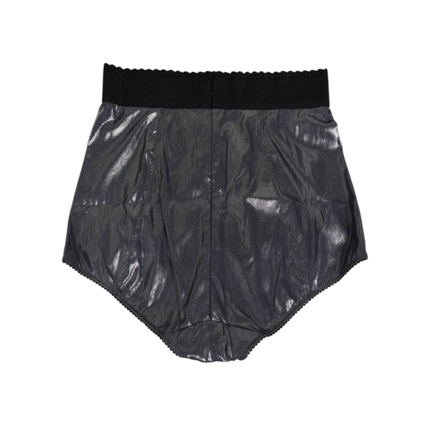 Dolce & Gabbana Gray Silk Stretch Slip Girdle Panty Underwear with a sleek design for a comfortable, flattering fit, made in Italy.