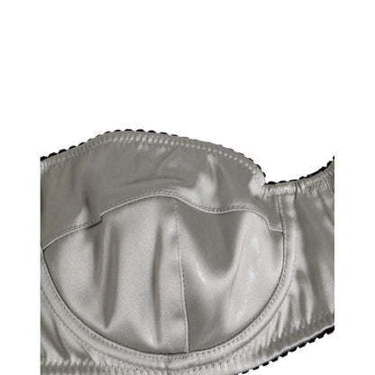 Dolce & Gabbana Gray Acetate Stretch Balconcino Bra Underwear