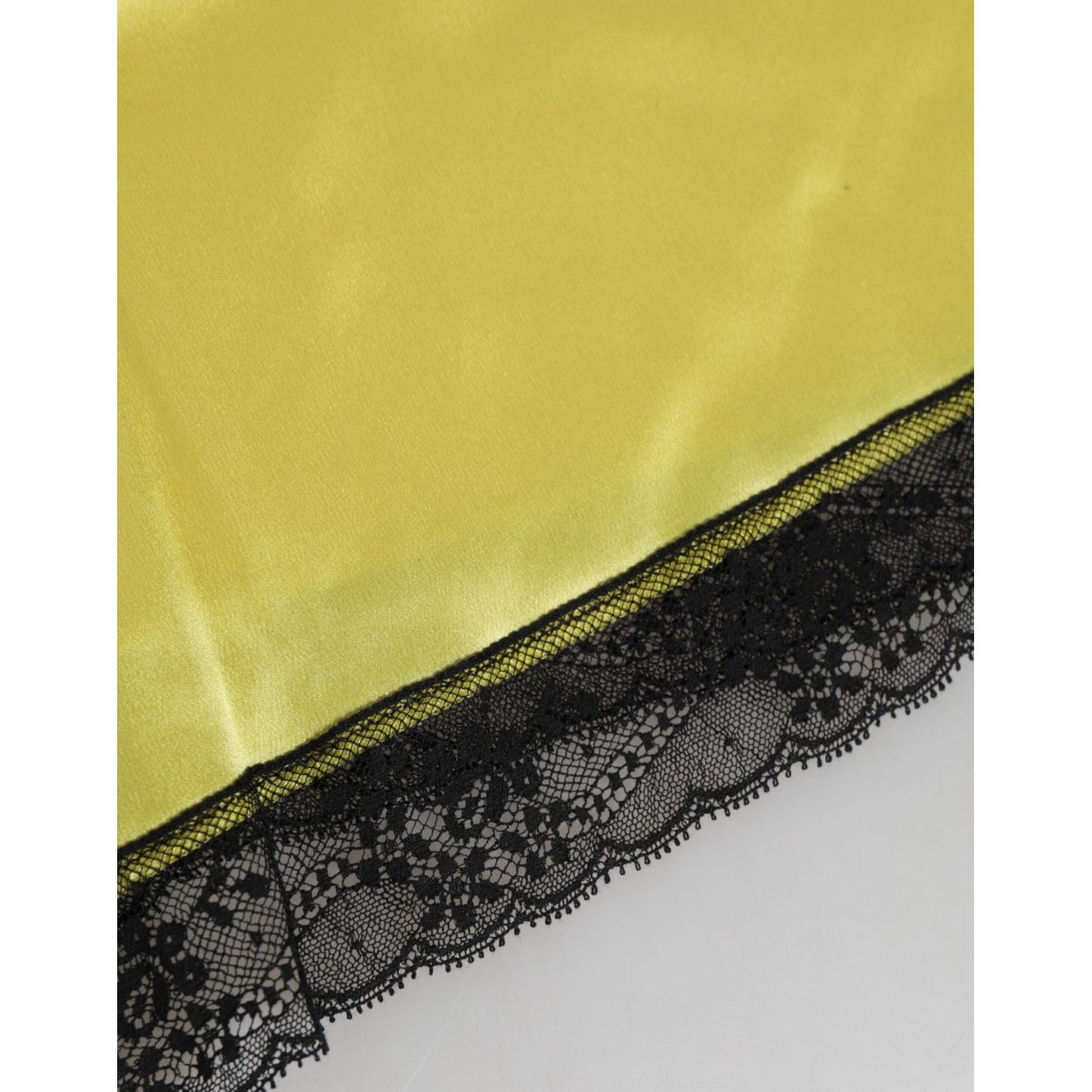 Dolce & Gabbana Yellow Satin Silk Mid Waist Underwear Shorts