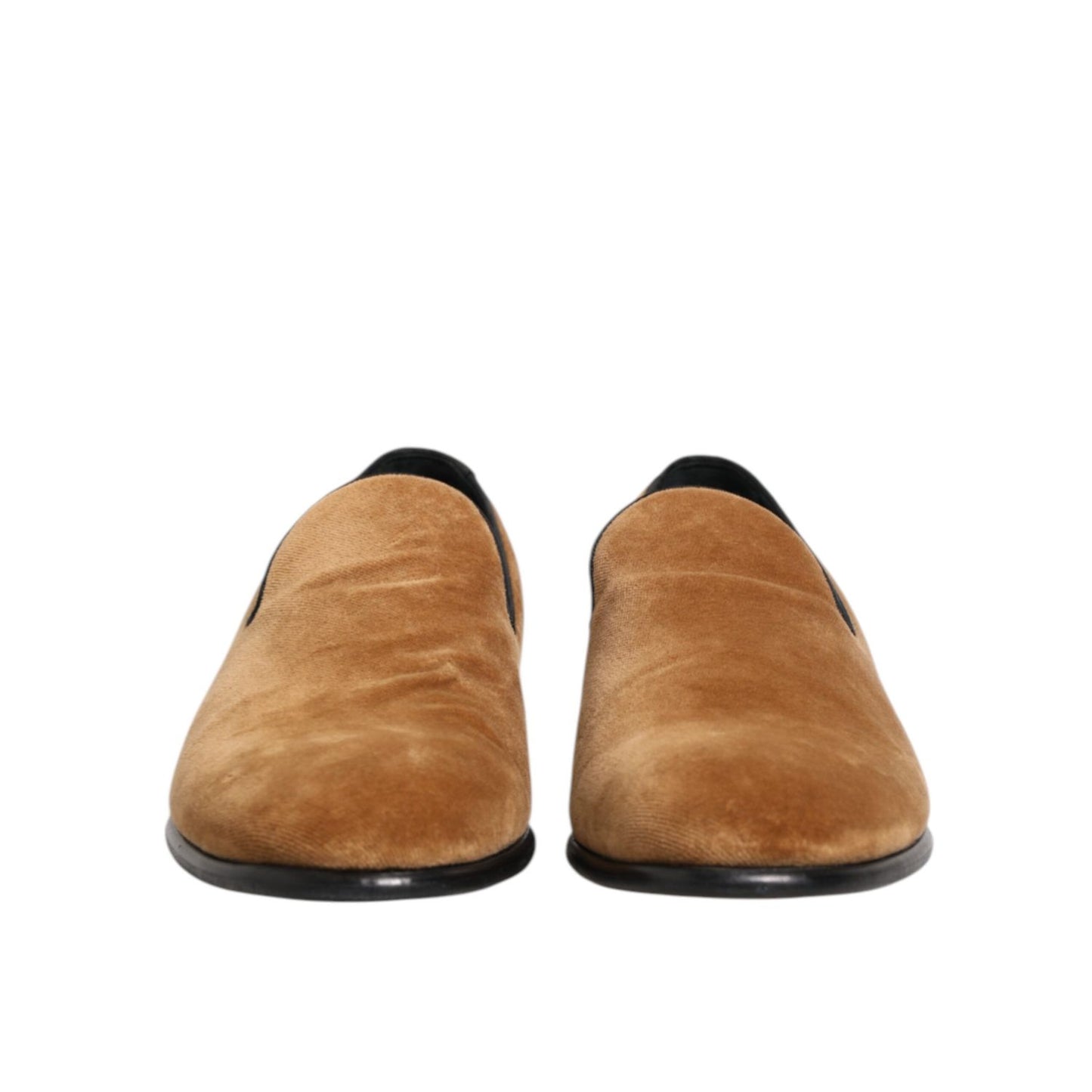 Dolce & Gabbana Brown Suede Slip On Men Loafers Formal Shoes