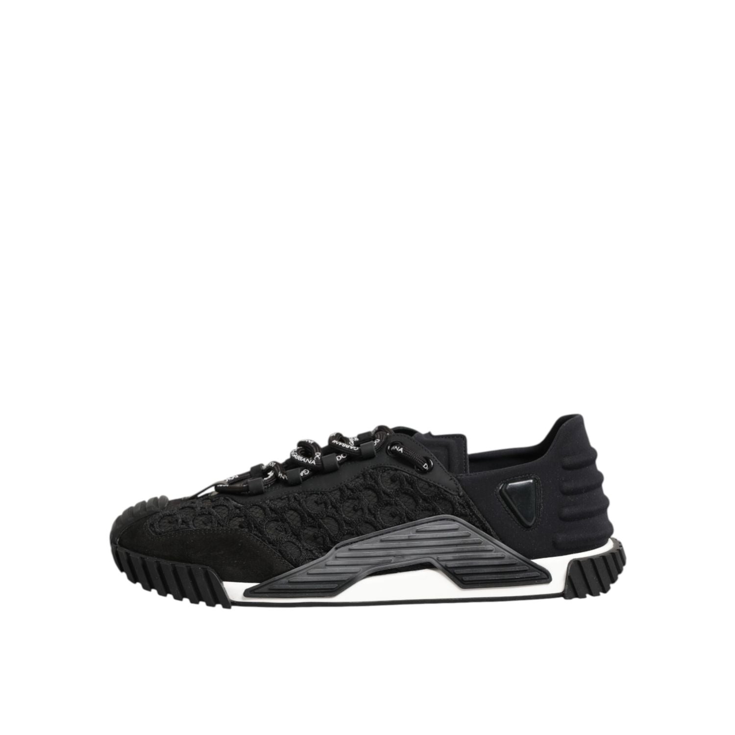Dolce & Gabbana Black Logo Lace Low Top NS1 Sneaker Shoes