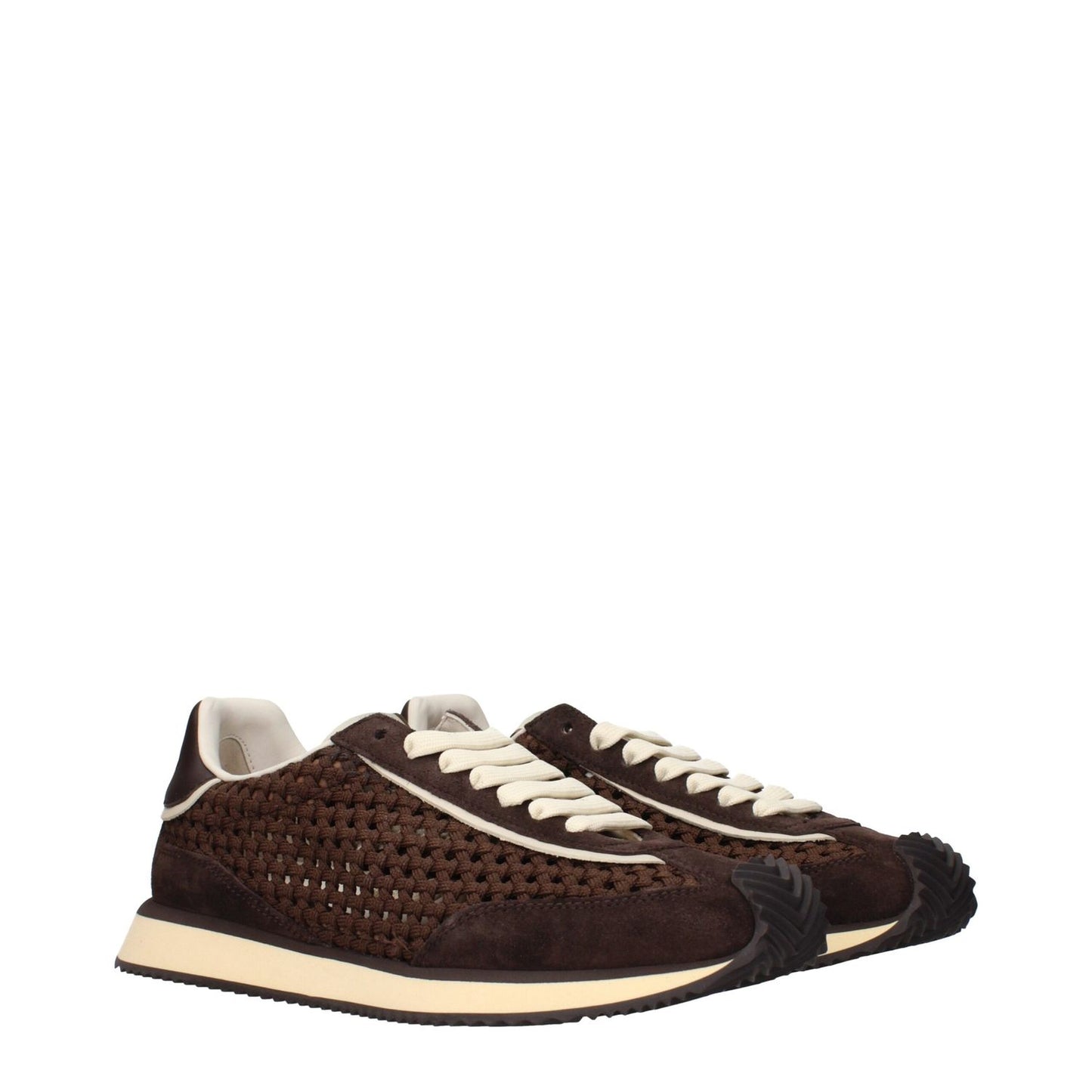 Dolce & Gabbana Brown Fabric Low Top Sneakers with logos and unique design, MPN CS2298A6D458C895, code F84610 in brown.
