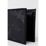 Alviero Martini Prima Classe Black Leather Wallet for men with coin pocket, featuring elegant and durable design essentials.