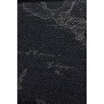 Close-up texture of Alviero Martini Prima Classe Black Leather Wallet showing its elegant and durable design.