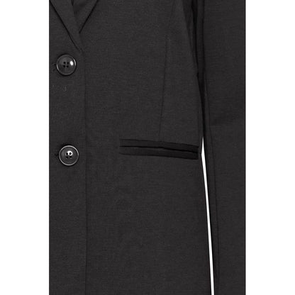 ICHI Black Recycled Polyester Blazer