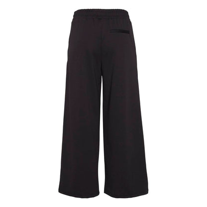 ICHI Black Recycled Polyester Flared Pants