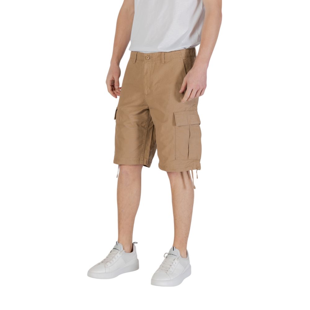 Jack Jones Beige Cotton Bermuda Shorts
