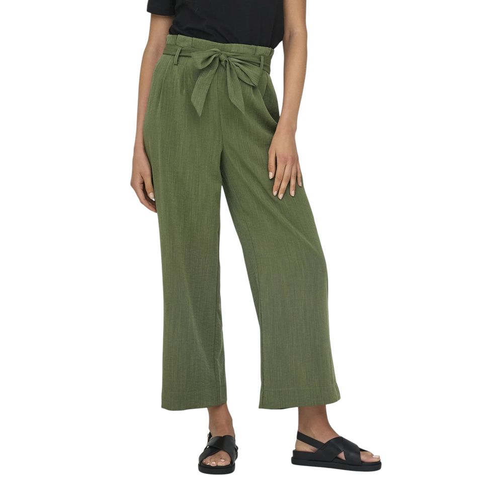 Only Green Viscose Casual Pants