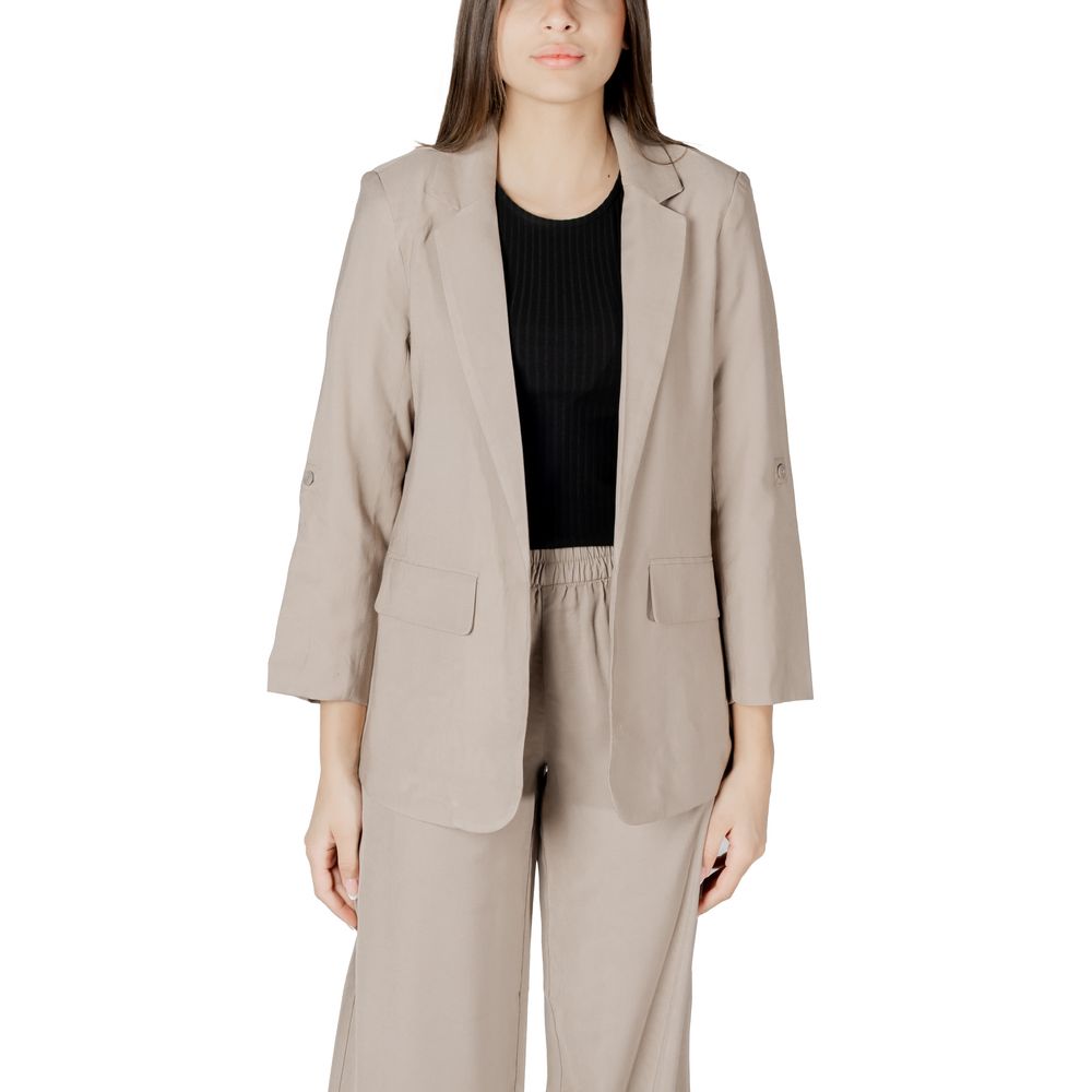 Only Beige Viscose Blazer
