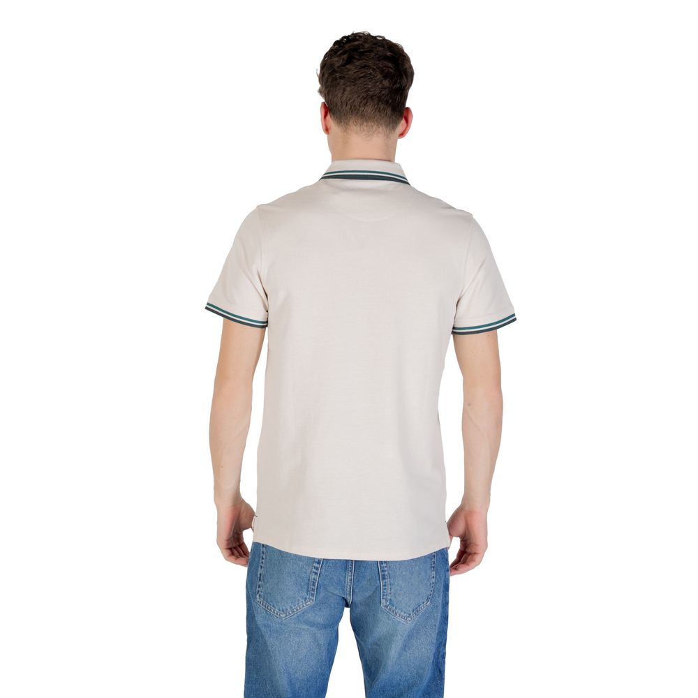 Jack Jones Beige Cotton Polo Shirt