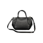 Guess Jeans Black Polyethylene Women Handbag with sleek handles and adjustable strap, featuring practical compartments for organization.