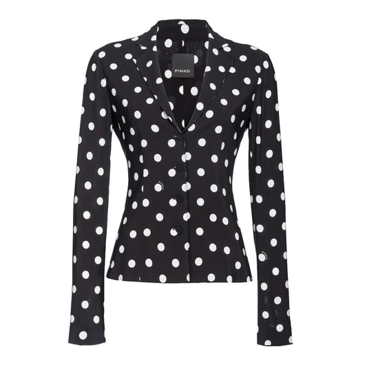 PINKO Black Viscose Women Blazer