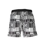 Karl Lagerfeld Black Polyester Swimwear featuring medium sea boxer, two pockets, one back pocket, inside briefs, lace closure, logo.