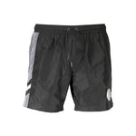 Karl Lagerfeld Black Polyester Swimwear, medium sea boxer with laces, pockets, logo, and contrasting details.