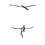 Karl Lagerfeld Black Elastane Swimwear with triangle design, lined, removable padding, and logo laces closure.