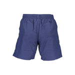 Norway 1963 Blue Polyamide Swimwear with elastic waistband, lace ties, side and back pockets, and contrasting details.