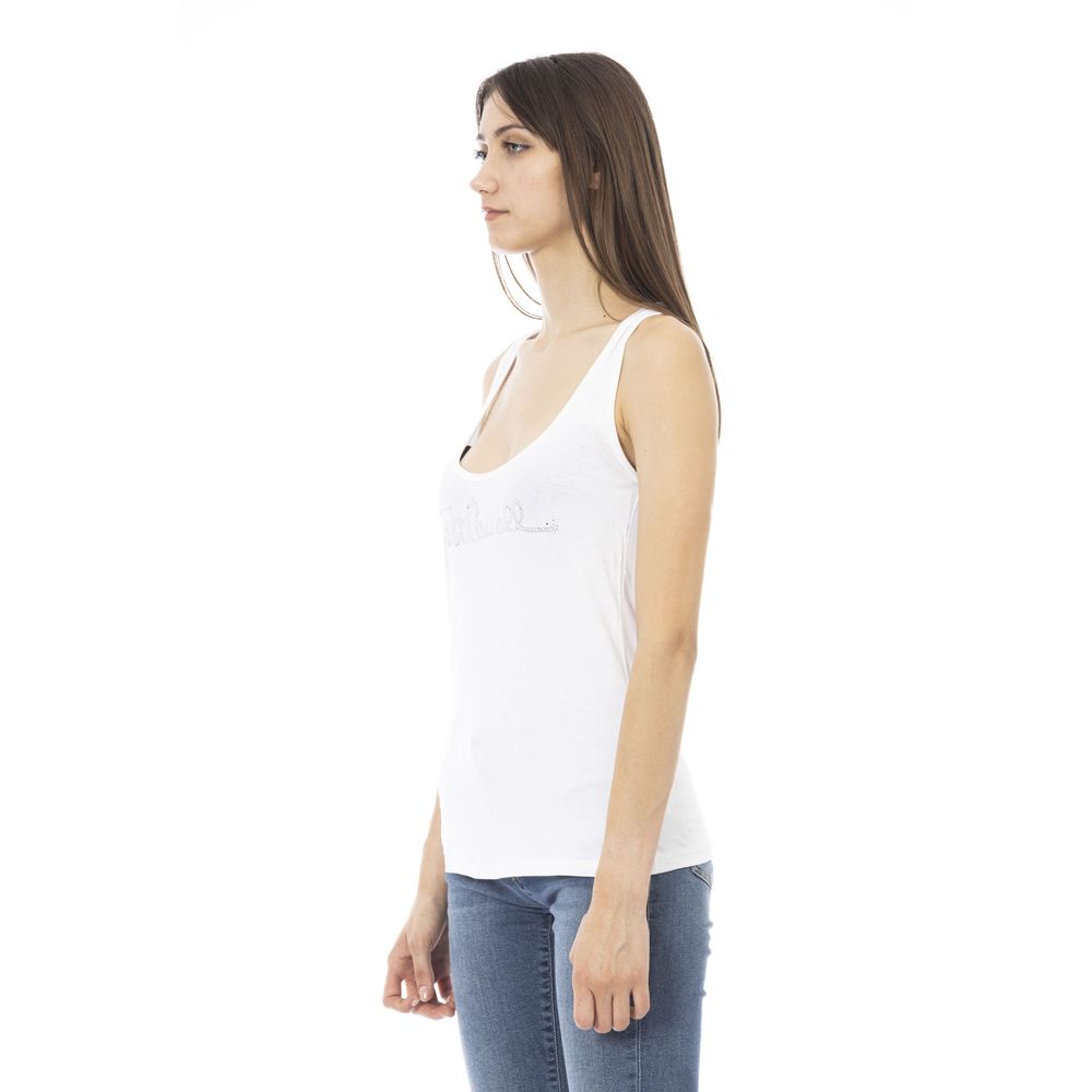 Just Cavalli White Viscose Tank Top