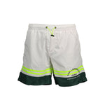 Karl Lagerfeld White Polyester Swimwear, short swim boxer with logo, elastic waistband, contrasting details, two pockets.