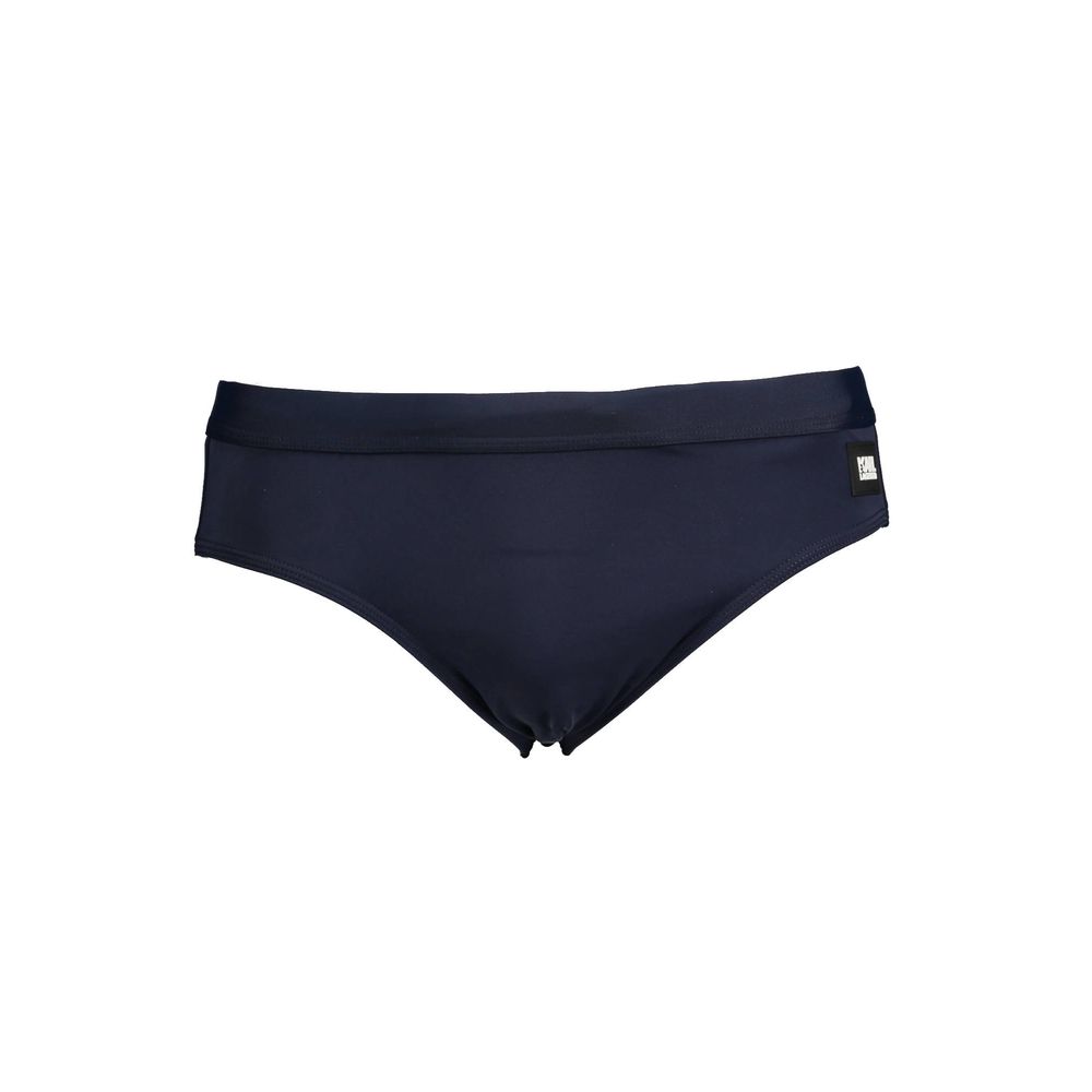 Karl Lagerfeld Blue Elastane Swimwear with elastic waistband and logo design.