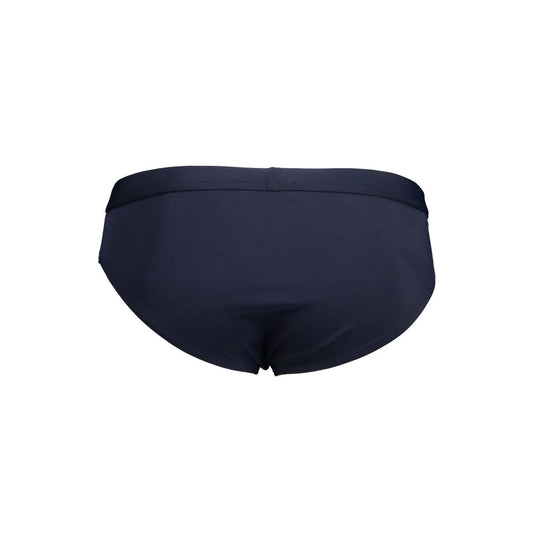 Karl Lagerfeld Blue Elastane Swimwear with elastic waistband, back view