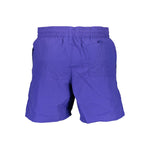 Norway 1963 Blue Polyamide Swimwear, swim boxer with elastic waistband, laces, three pockets, and contrasting details.