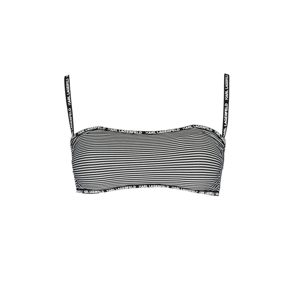 Karl Lagerfeld Black Elastane Swimwear