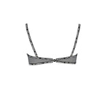 Karl Lagerfeld Black Elastane Swimwear with logo print, removable straps, clip closure, and contrasting details.