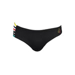 Karl Lagerfeld Black Elastane Swimwear featuring contrast details, logo print, and swim briefs design.