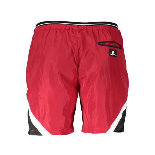 Karl Lagerfeld Red Polyester Swimwear with pockets and contrasting details