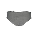 Karl Lagerfeld Black Elastane Swimwear, swim briefs with lined interior and contrasting details featuring logo.