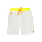 Norway 1963 White Polyamide Swimwear with elastic waist, contrast details, and logo.