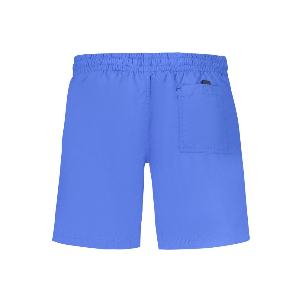 Norway 1963 Blue Polyamide Swimwear, elastic waistband with laces and pockets, stylish design, ideal for swimming and beachwear.