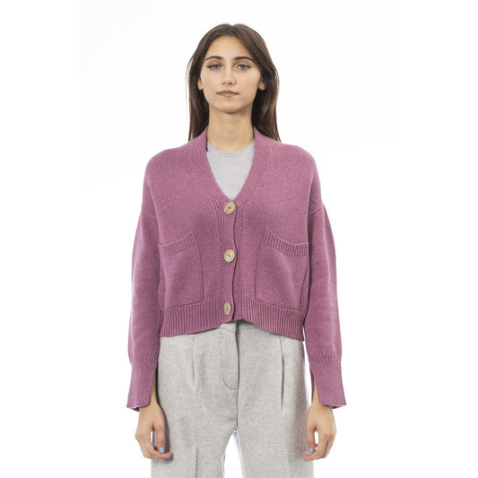 Alpha Studio Multicolor Merino Wool Cardigan