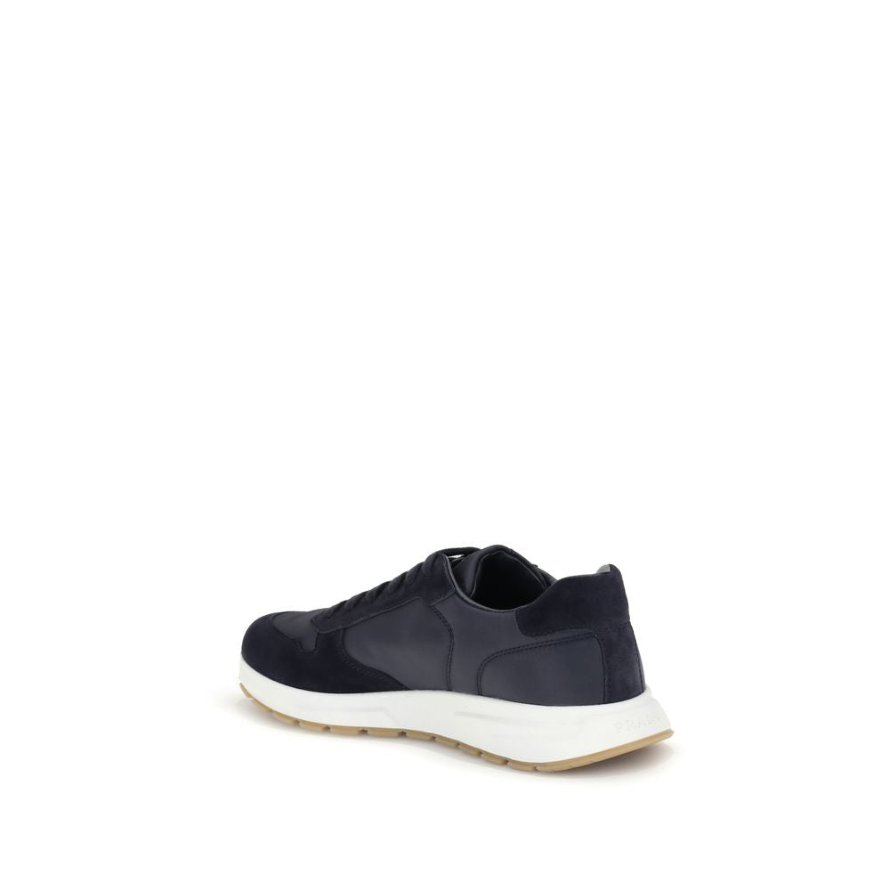 Prada Blue Recycled Polyamide Athletic Sneakers
