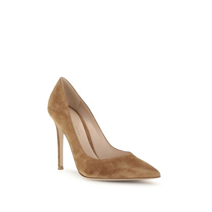 Gianvito Rossi Beige Leather High Heel Pumps